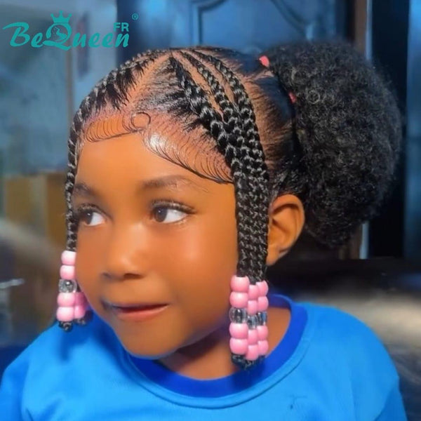 BeQueen “Wynne" Perruque avec Tresse et Afro curl Perruque pour enfants