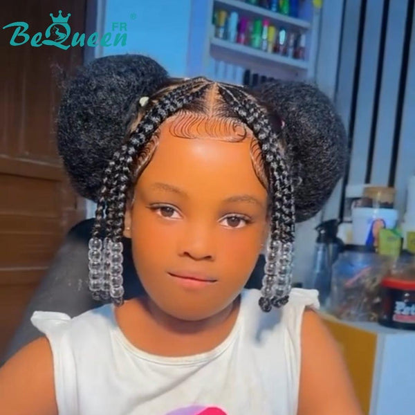 BeQueen “Wynne" Perruque avec Tresse et Afro curl Perruque pour enfants
