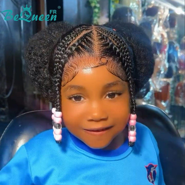 BeQueen “Wynne" Perruque avec Tresse et Afro curl Perruque pour enfants