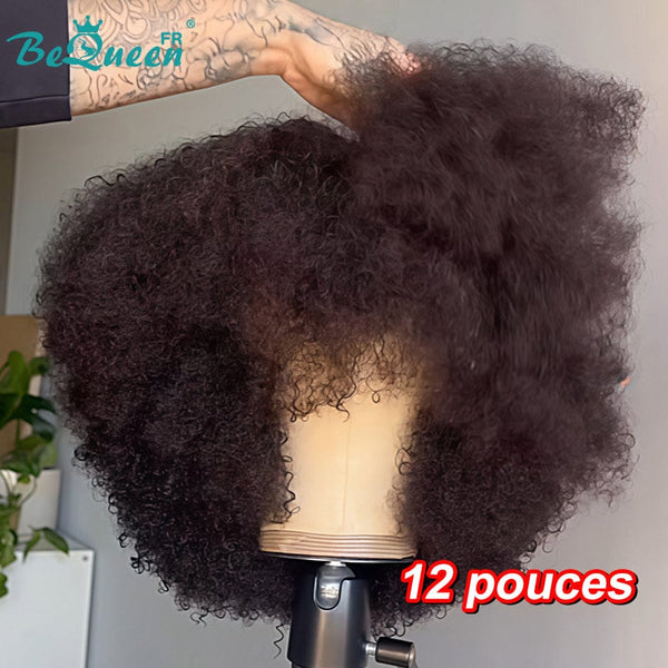 BeQueen "Yaya" Perruque Bob avec frange Afro Curly Sans colle perruque naturelle style 2