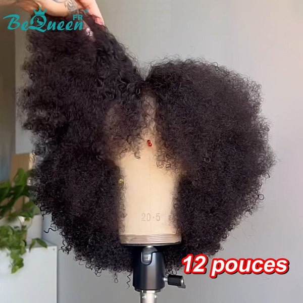 BeQueen "Yaya" Perruque Bob avec frange Afro Curly Sans colle perruque naturelle style 2