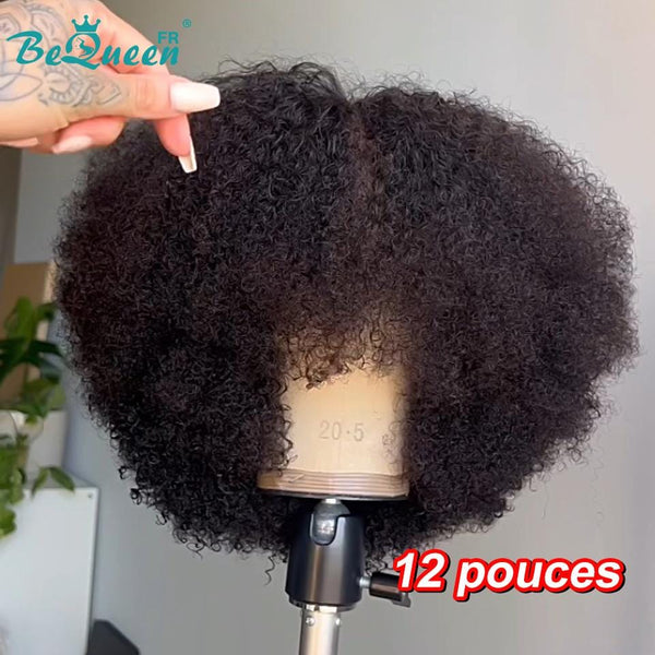 BeQueen "Yaya" Perruque Bob avec frange Afro Curly Sans colle perruque naturelle style 2