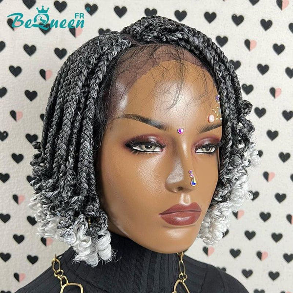 BeQueen "Erskine" Perruque Court avec Lace Closure en nattes