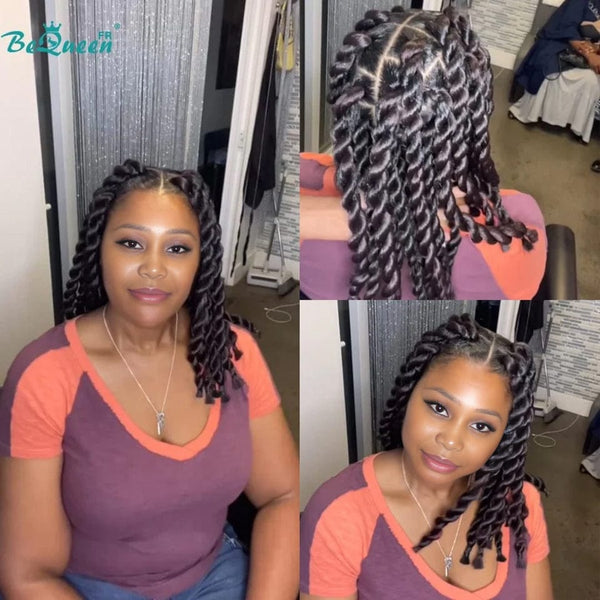 BeQueen “Edura" Perücke mit Zopf mit Full Lace Stil 2