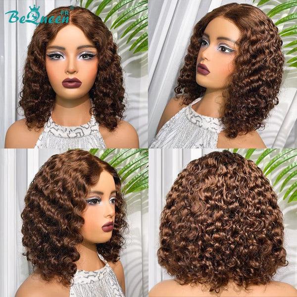 BeQueen Wig "Marco" Bob Brun Water Wave with Lace Closure 4*4 High Density 235G 