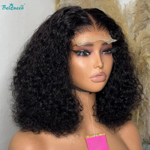 BeQueen Wig "Marco" Bob Brun Water Wave with Lace Closure 4*4 High Density 235G 