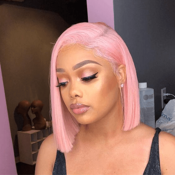 BeQueen Colored Bob Wig Straight T part/Closure