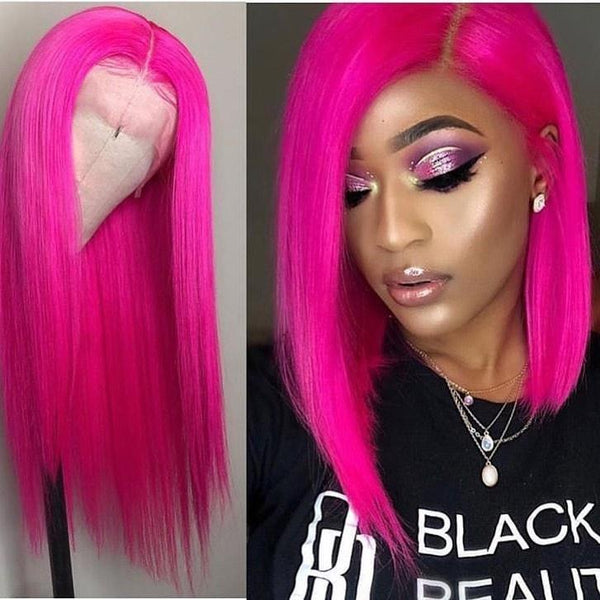 BeQueen Colored Bob Wig Straight T part/Closure