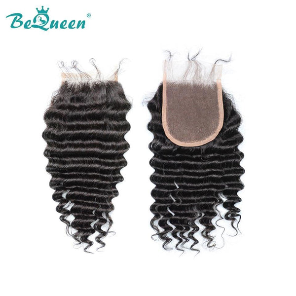 BeQueen Tissage Deep Wave avec frontale ou closure Cheveux Brésiliens 100% Cheveux vierges de types 8A