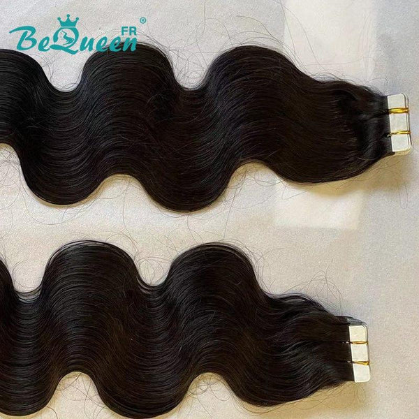 BeQueen Twenty Pieces Body Wave Tape Ins Extensions 40 Pack