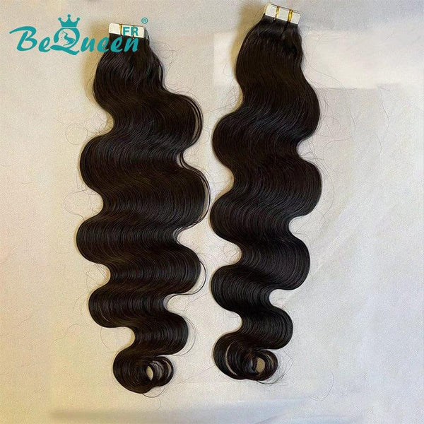 BeQueen Twenty Pieces Body Wave Tape Ins Extensions 40 Pack
