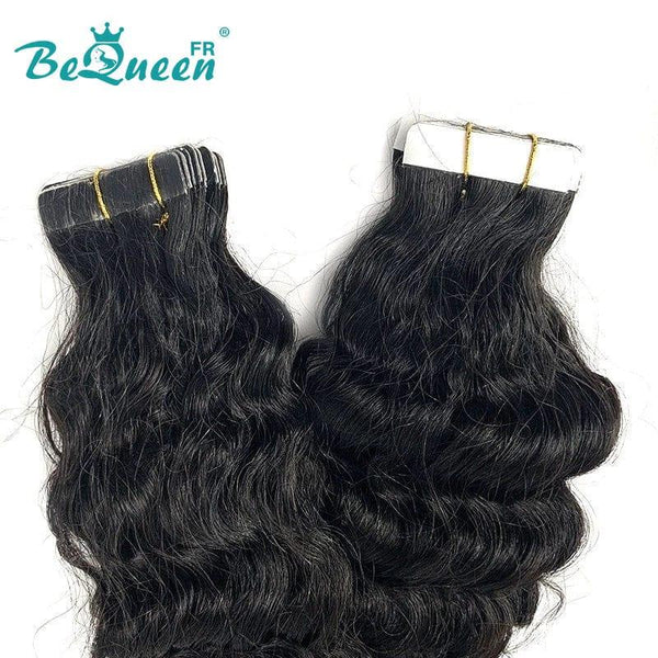 BeQueen Twenty Pieces Natural Wave Tape Ins Extensions 40 Pack