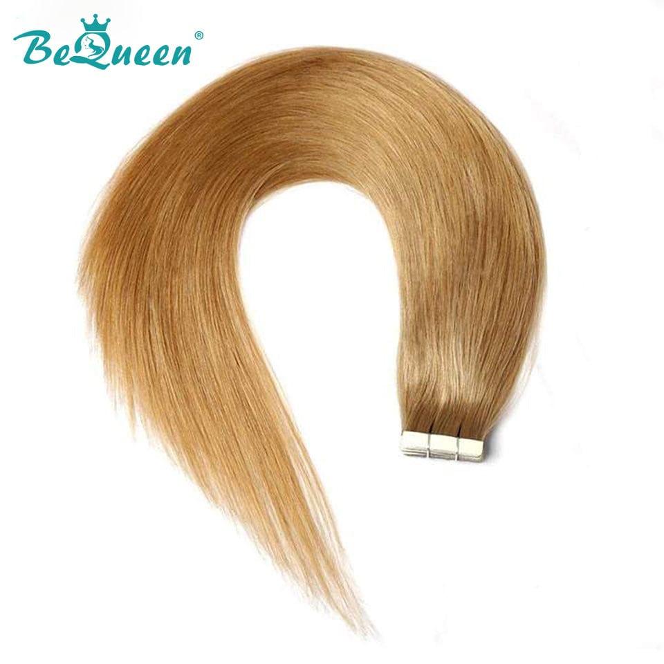 BeQueen Twenty Pieces Tape Ins Extensions glattes Haar Honigfarbe Nr BeQueenWig FR