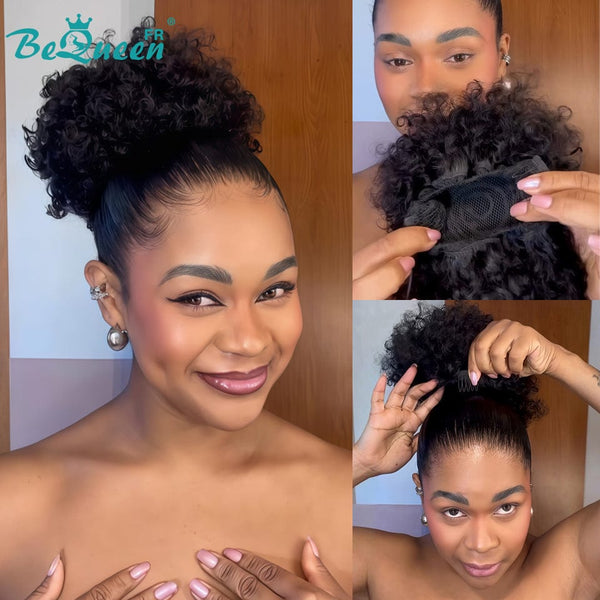 BeQueen Extensions Clip-Ins mit lockiger Pferdeschwanz-Funktion