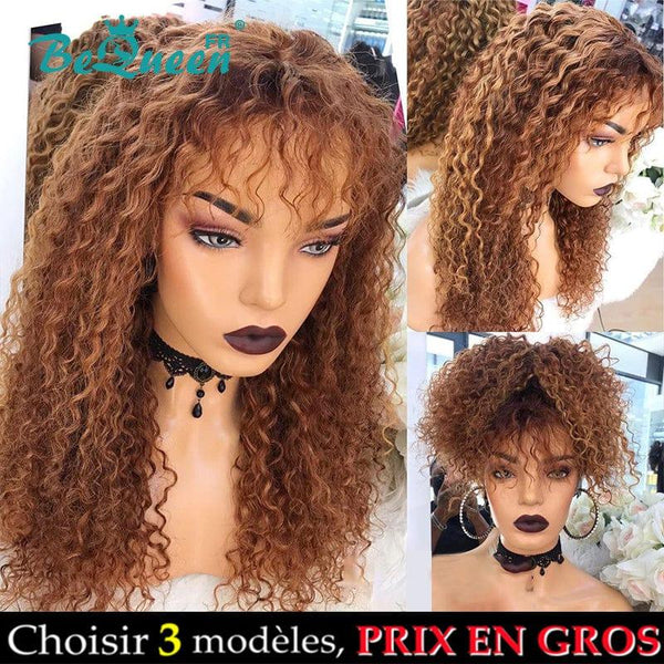BeQueen Perücke „Beryl“ Curly Wave Brown Mix Honey Großhandelspreis 