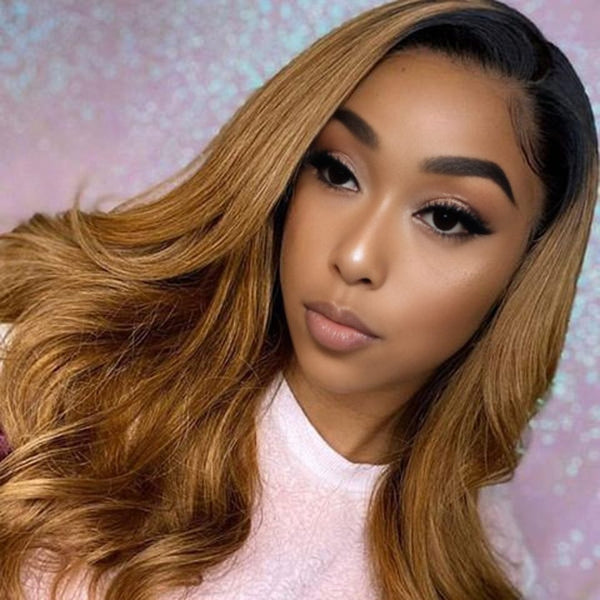 
BeQueen Peruca Cabelos Lisos com Renda de cor personalizada Mel #27 e Preto #1B