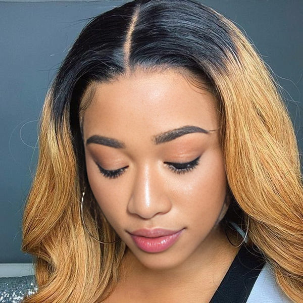 BeQueen „Jade“ Body Wave Perücke 360 ​​Spitze/Frontal/Vollfarbe Honig #27 und Schwarz #1B 