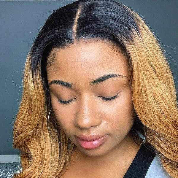 BeQueen "Jade" Body Wave Wig 360 Lace/Frontal/Full Color Honey #27 and Black #1B
