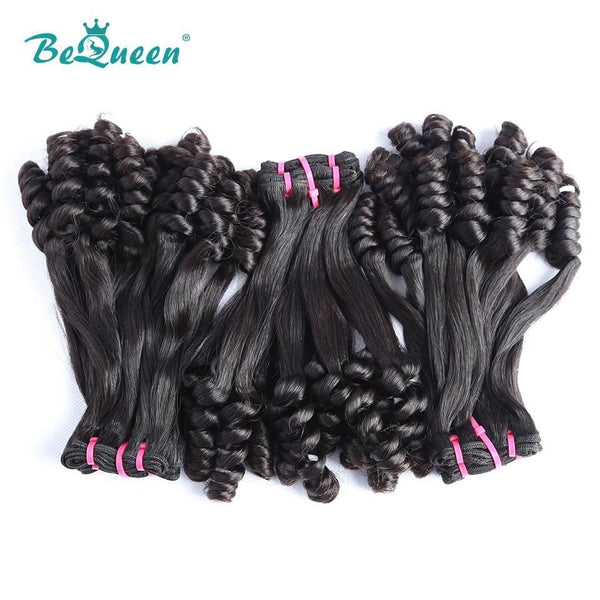 BeQueen Hair Weave Flower Curly Double Drawn Fumi Hair 100% Virgin Hair 
