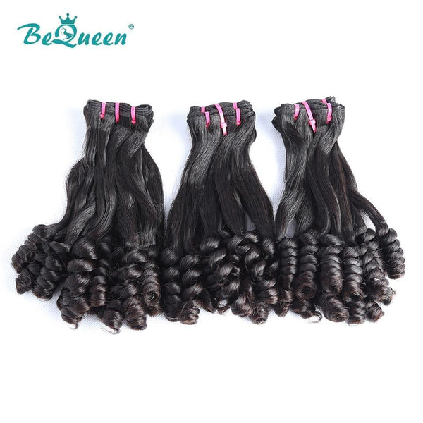 BeQueen Hair Weave Flower Curly Double Drawn Fumi Hair 100% Virgin Hair 