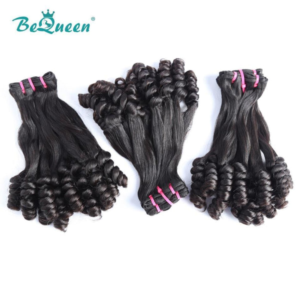 BeQueen Hair Weave Flower Curly Double Drawn Fumi Hair 100% Virgin Hair 