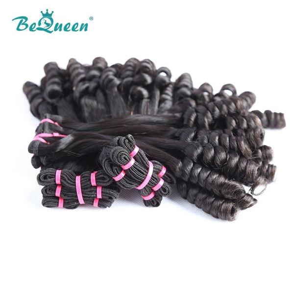 BeQueen Hair Weave Flower Curly Double Drawn Fumi Hair 100% Virgin Hair 