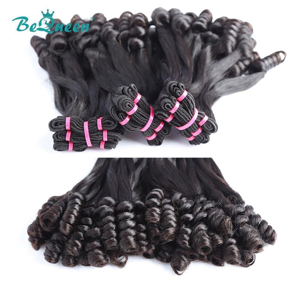 BeQueen Hair Weave Flower Curly Double Drawn Fumi Hair 100% Virgin Hair 