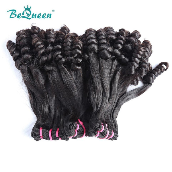 BeQueen Hair Weave Flower Curly Double Drawn Fumi Hair 100% Virgin Hair 