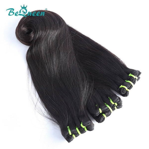 BeQueen Tissage Cheveux Lisses à Double Tirage Cheveux Fumi  Hook 100% Cheveux vierges