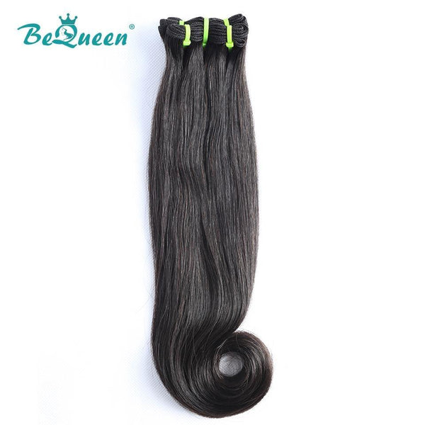 BeQueen Tissage Cheveux Lisses à Double Tirage Cheveux Fumi  Hook 100% Cheveux vierges