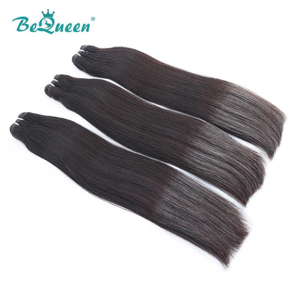 BeQueen Straight Hair Weave Double Drawn Fumi Hair 100% Virgin Hair 