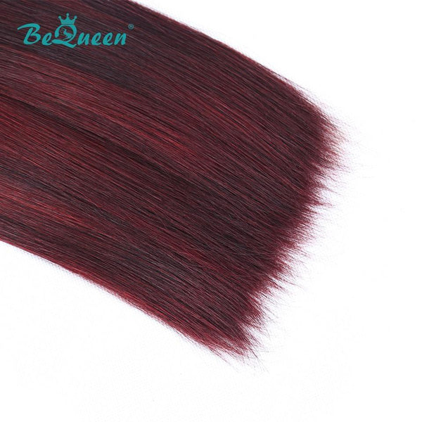 BeQueen Tissage Cabelo Rijo com Duplo Puxão Cabelo Fumi 100% Cabelos virgens de cor Castanho #4 Granada #99J
