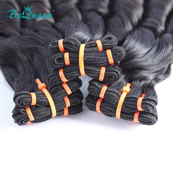 BeQueen Spring Fumi Hair Double Drawn Curly Weave 100% Virgin Hair 