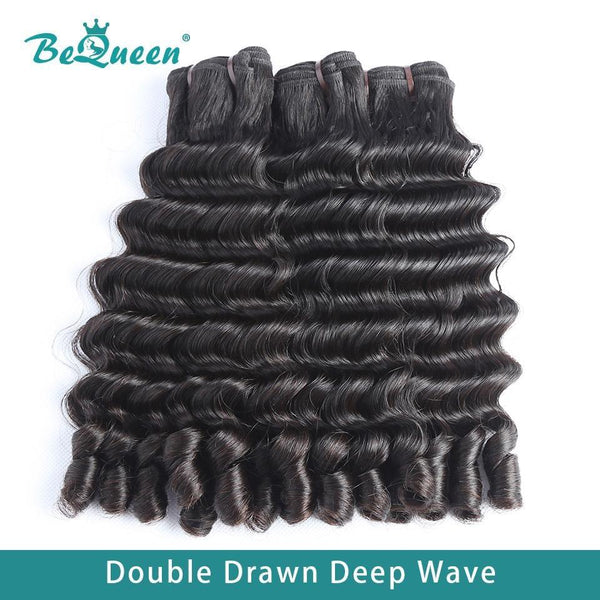 BeQueen Double Drawn Deep Wave Weave Fumi Hair 100% Virgin Hair 
