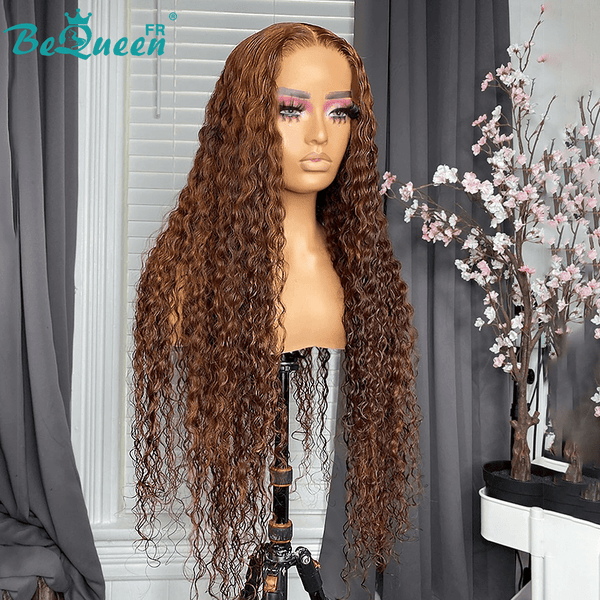 BeQueen 399€ = 4 Perucas "Léa" Peruca Longa Encaracolada Onda Castanha Sem Cola lace 4X4