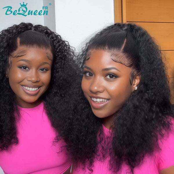 BeQueen "Alice" Perruque avec Lace frontale tresse 18 pouces Longue Curly Wave avec sans colle déjà customisée Moitié prix