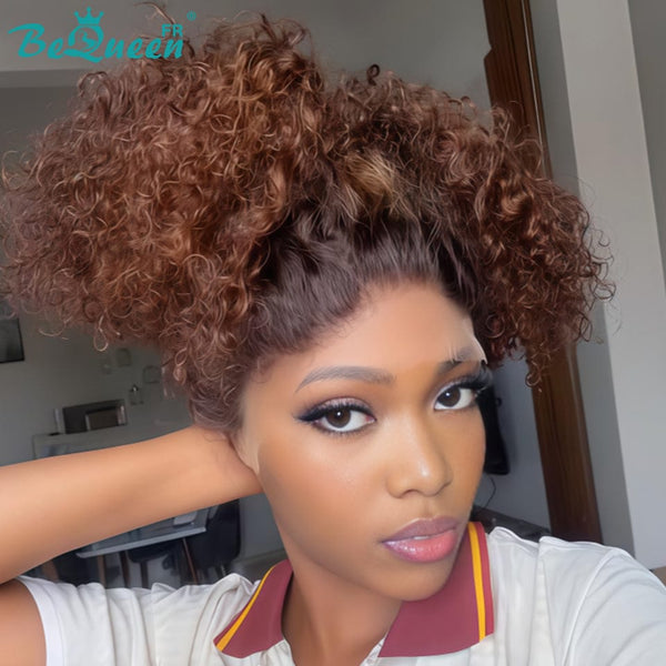 BeQueen "Alice" Long Curly Wave Wig with 13X4 Lace Front Already Customized With a Bow