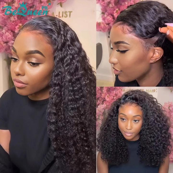 BeQueen "Alice" Perruque Longue Curly Wave avec Lace frontale 13X4 déjà customisée 18 Pouces style 3
