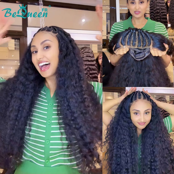 BeQueen "Alice" Perruque Longue Curly Wave avec Lace frontale 13X4 déjà customisée 28 Pouces style 2