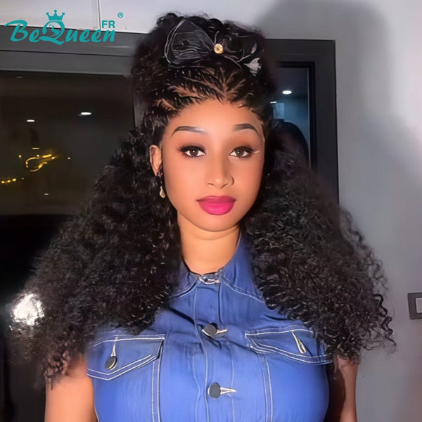 BeQueen "Alice" Perruque Longue Curly Wave avec Lace frontale 13X4 déjà customisée Avec un arc