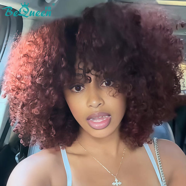 BeQueen "Alice" Lange lockige Wellenperücke Orange Ohne Kleber Halbpreis