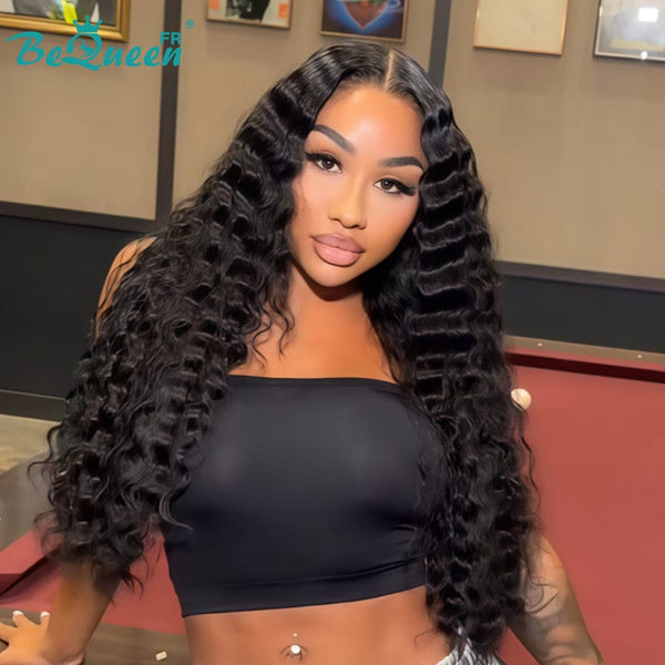 BeQueen "Alice" Long Curly Wave Wig with Lace Frontal 24 Inches Glueless Ready-to-Wear Half Price