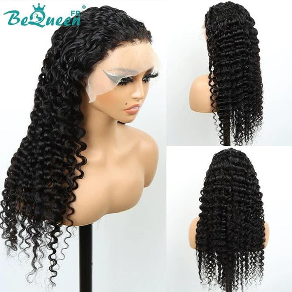 BeQueen "Alice" Perruque Longue Deep wave avec Lace Frontale 18 Pouces Moitié prix