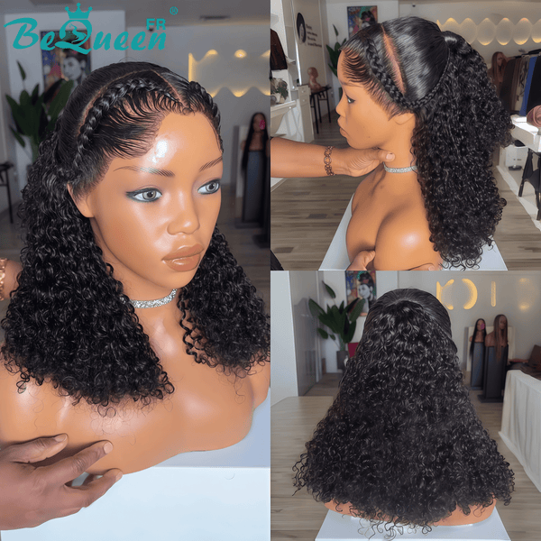 BeQueen "Alice" Perruque tresse Longue Curly Wave avec sans colle déjà customisée Moitié prix