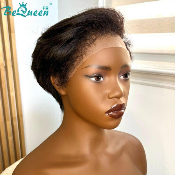 BeQueen “Amber” Curly Edge Pixie Wig with 13x4 Lace Front