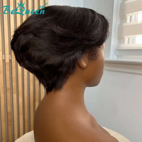BeQueen “Amber” Curly Edge Pixie Wig with 13x4 Lace Front