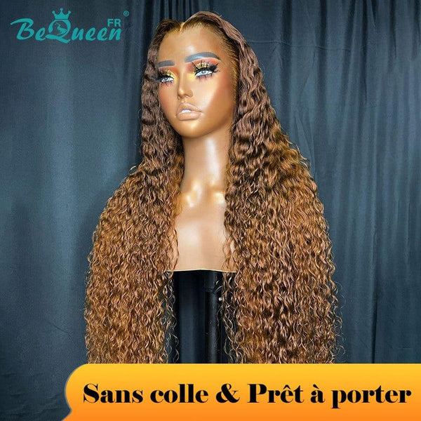 BeQueen "Azalia" Perruque Customisée Longue Deep Wave Prêt à porter Sans Colle 13X6  Raw Hair 200% Densité