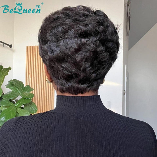 BeQueen "Billie" Perruque Pixie Bouclée com Bordas Boucladas com Renda Frontal 13x4