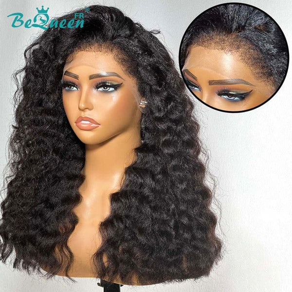 BeQueen "Cindy" Peruca de Cabelo Sintético com Ondas Naturais e Franja Frontal 13x6