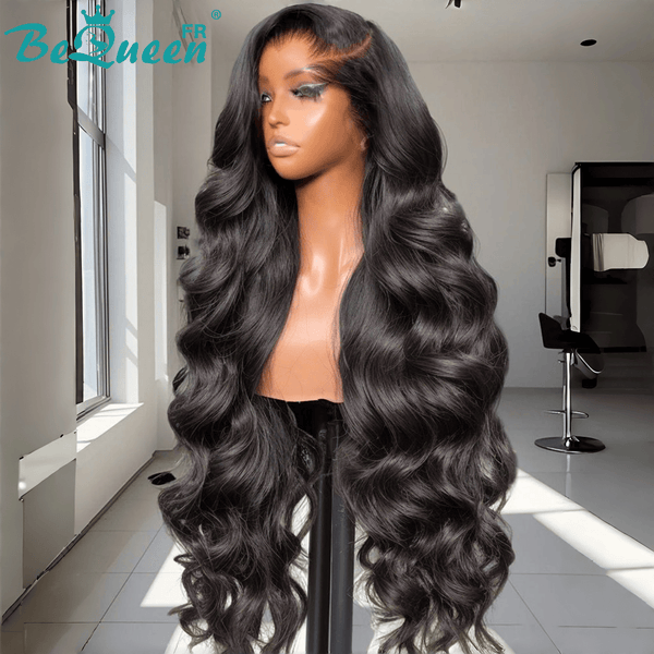 BeQueen "Dania" Perruque Longue body wave avec HD Lace frontale Moitié prix